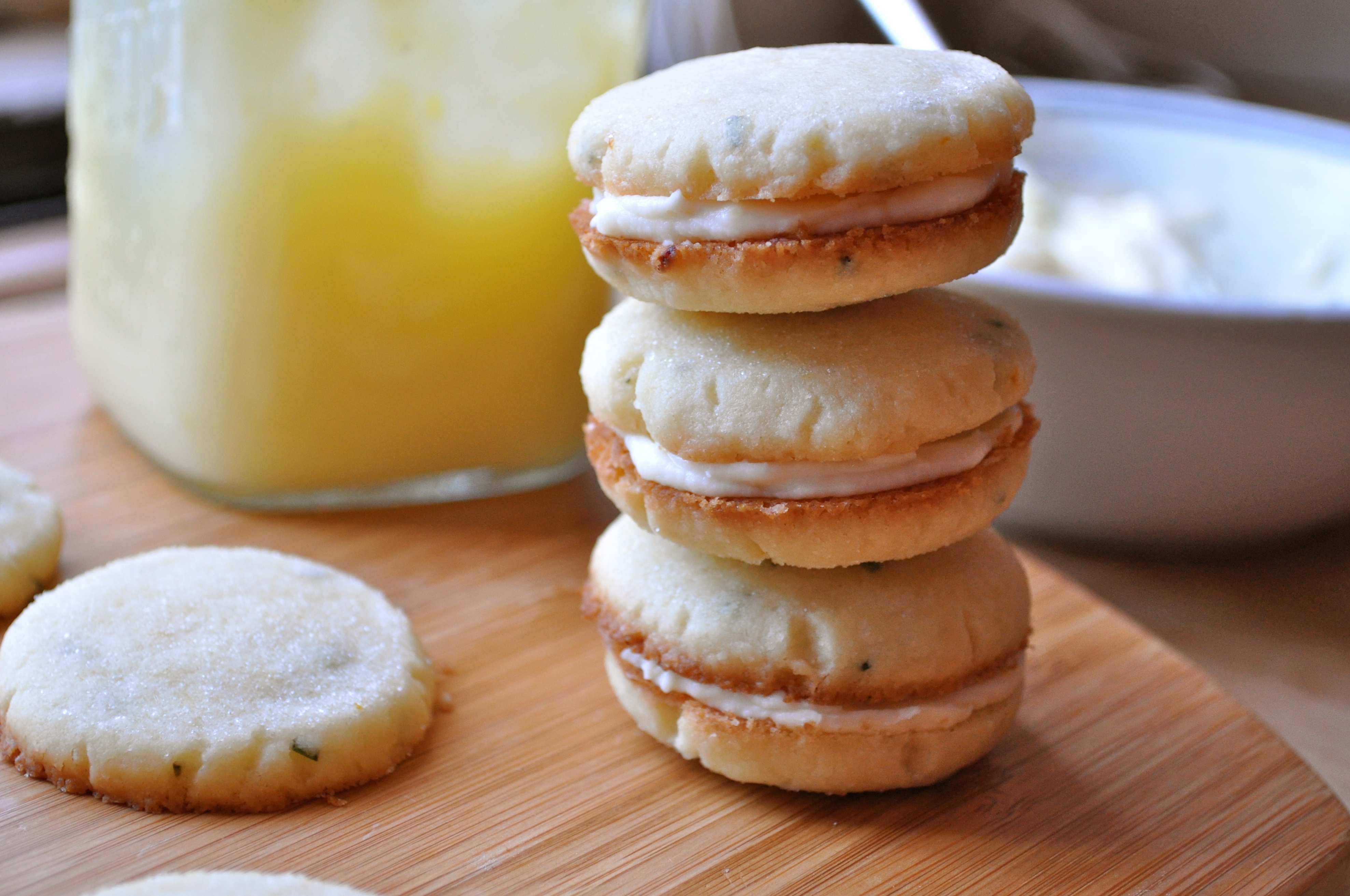 Rosemary-Lemon Sandwich Cookies | Once Upon a Recipe