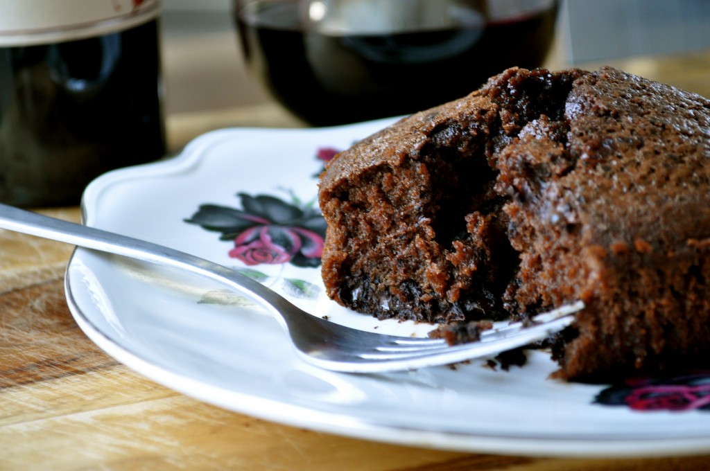 Sticky Chocolate Cake for One | Once Upon a Recipe