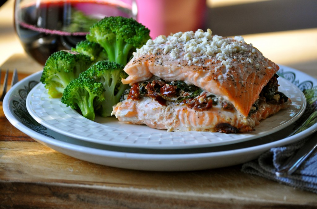 Stuffed Salmon | Once Upon a Recipe