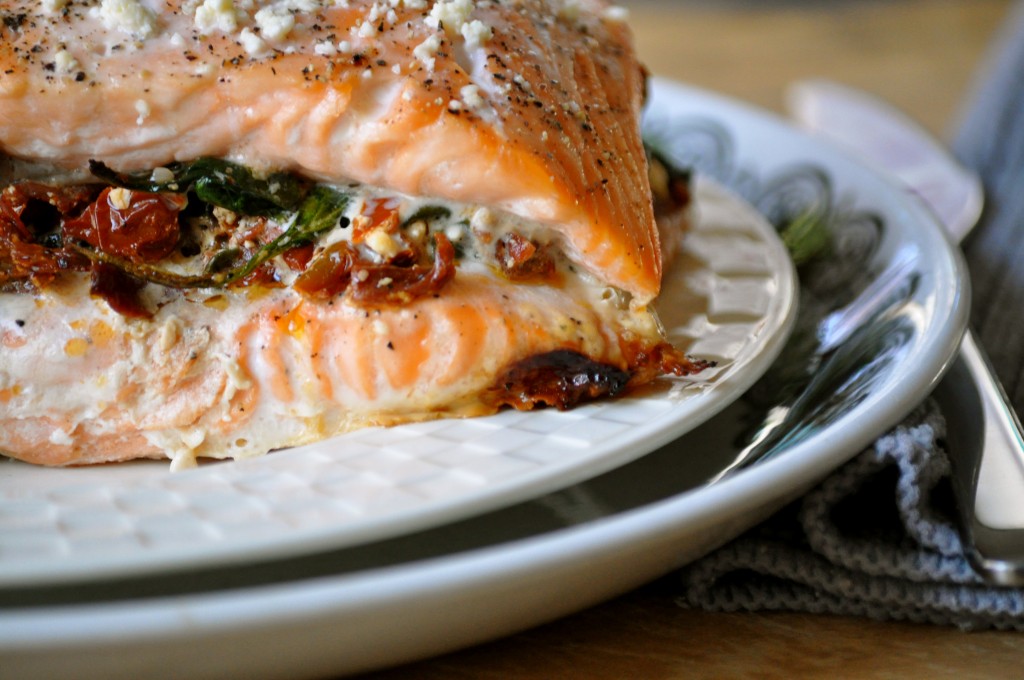 Stuffed Salmon | Once Upon a Recipe
