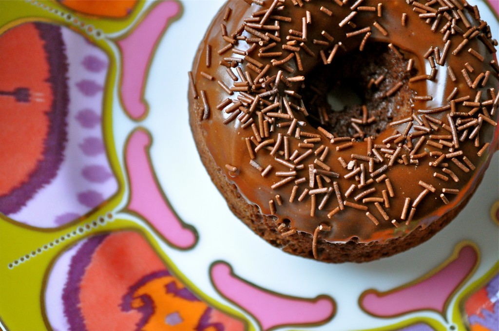 Double Chocolate Baked Doughnuts | Once Upon a Recipe