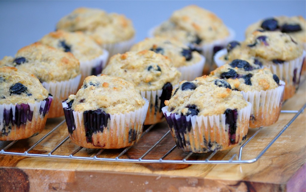 Greek Yogurt Blueberry Muffins | Once Upon a Recipe