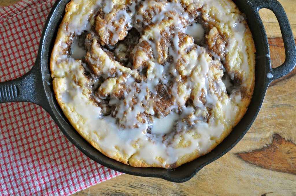 Brown Butter Cinnamon Roll Skillet Cake | Once Upon a Recipe