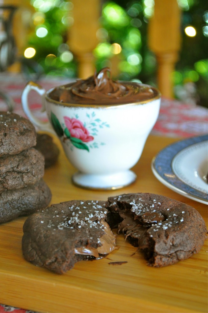 Nutella & Rolo Stuffed Double Chocolate Chip Cookies | Once Upon a Recipe