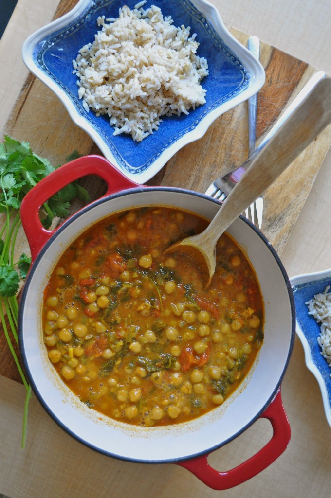 Coconut Chana Saag | Once Upon a Recipe