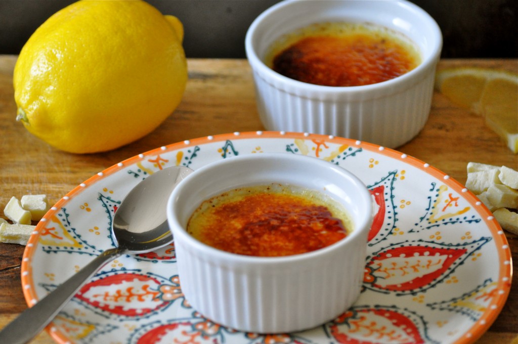 Lemon White Chocolate Crème Brûlée | Once Upon a Recipe