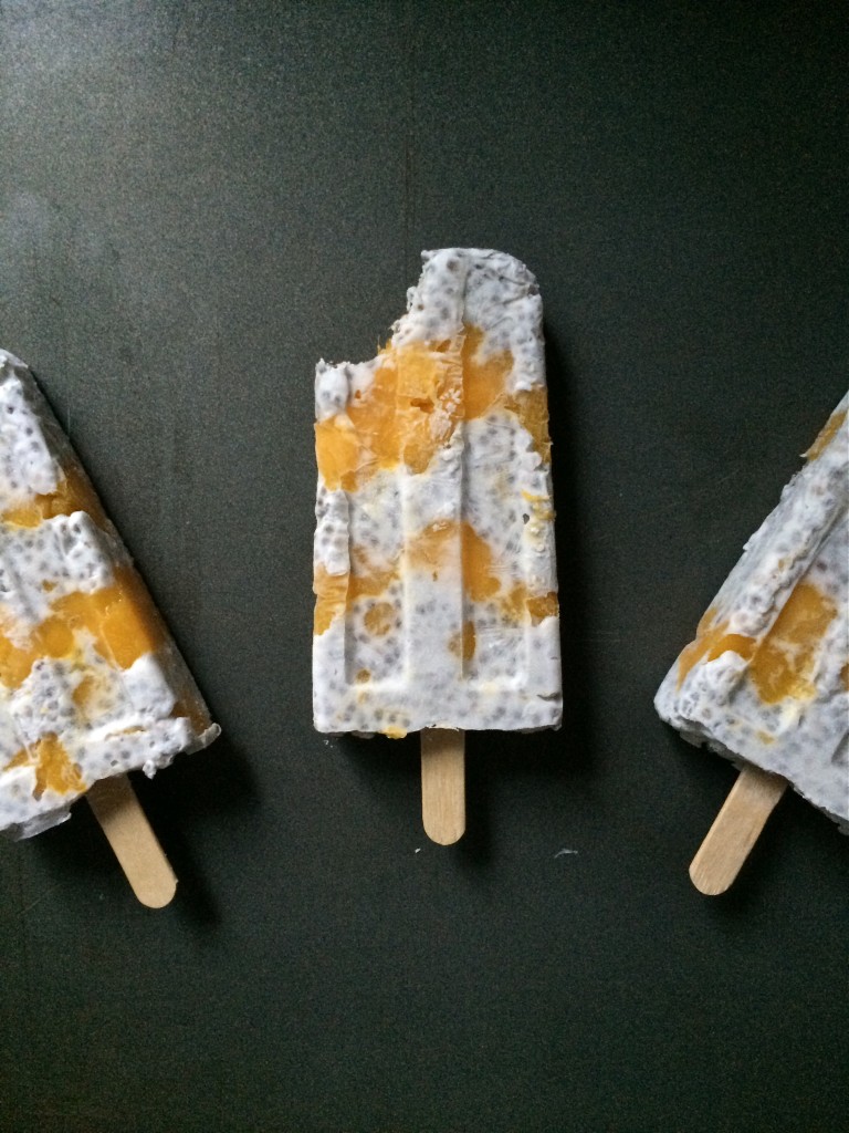 Mango Coconut Chia Pudding Pops | Once Upon a Recipe