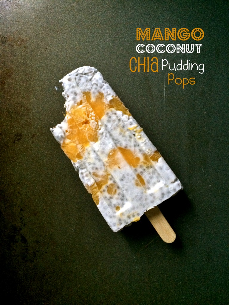 Mango Coconut Chia Pudding Pops | Once Upon a Recipe
