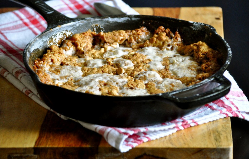 Brown Butter Cornflake Marshmallow Skillet Cookie | Once Upon a Recipe