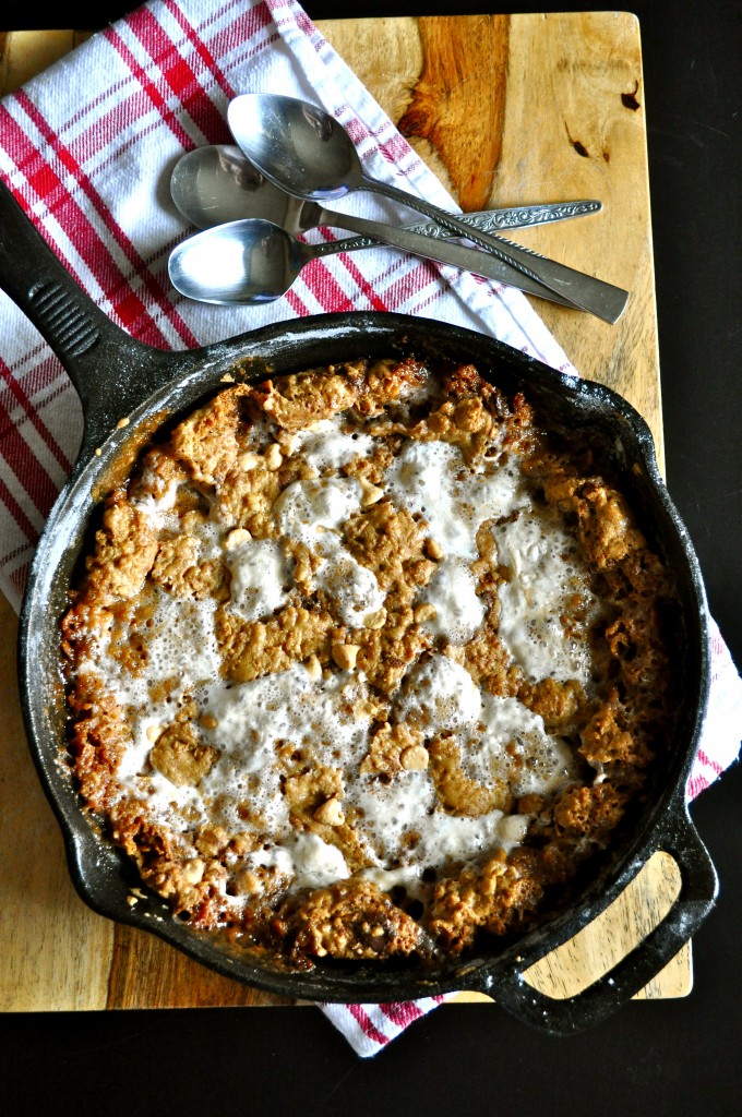 Brown Butter Cornflake Marshmallow Skillet Cookie | Once Upon a Recipe