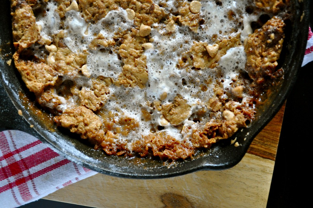 Brown Butter Cornflake Marshmallow Skillet Cookie | Once Upon a Recipe