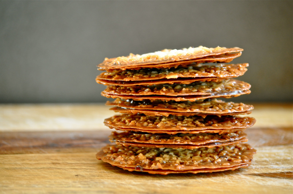 Dark Chocolate Almond Florentine Cookies | Once Upon a Recipe