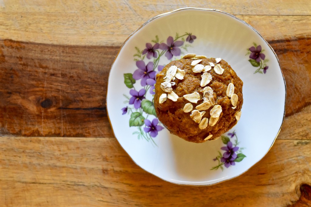 Whole Wheat Pumpkin Oat Muffins | Once Upon a Recipe