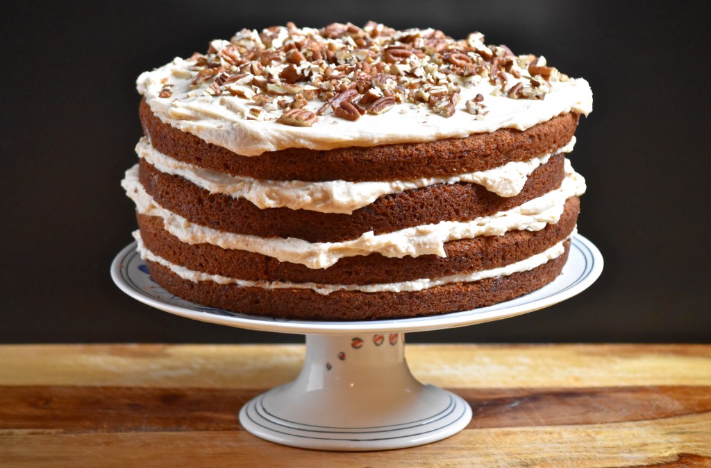 Butter Celebrates! Banana Caramel Pecan Cake