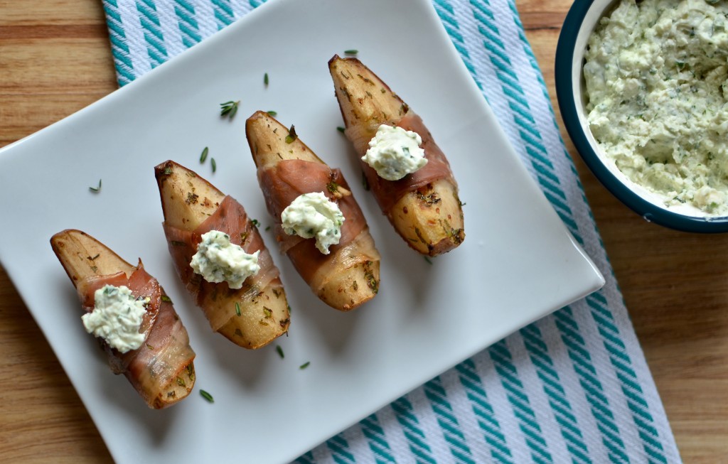 Per La Famiglia: Balsamic Roasted Pear Wedges with Prosciutto + A Giveaway! | Once Upon a Recipe