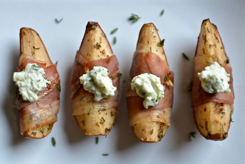 Per La Famiglia: Balsamic Roasted Pear Wedges with Prosciutto + A Giveaway! | Once Upon a Recipe